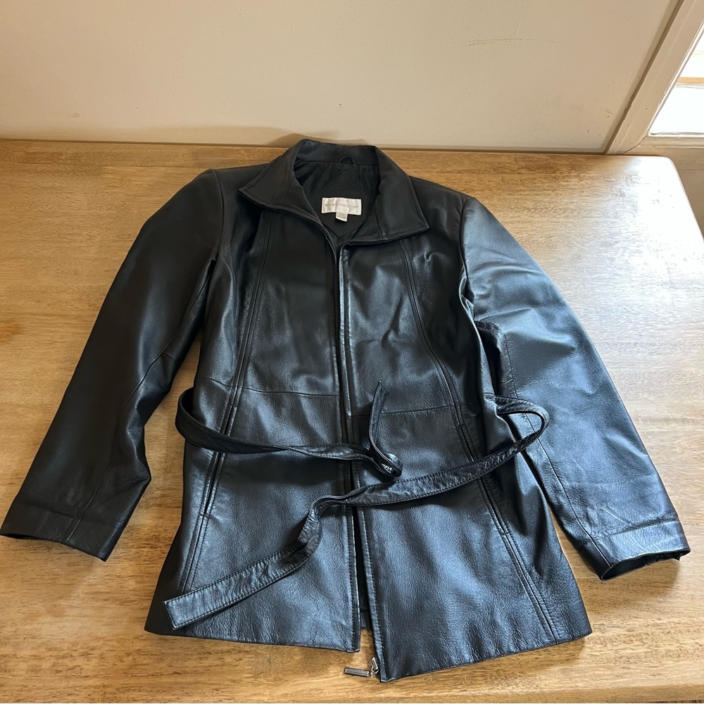 womens leather jacket large